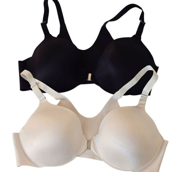 Soma Womens Black White Two Underwire Front Closure Full Coverage Bras 38B - Picture 5 of 12